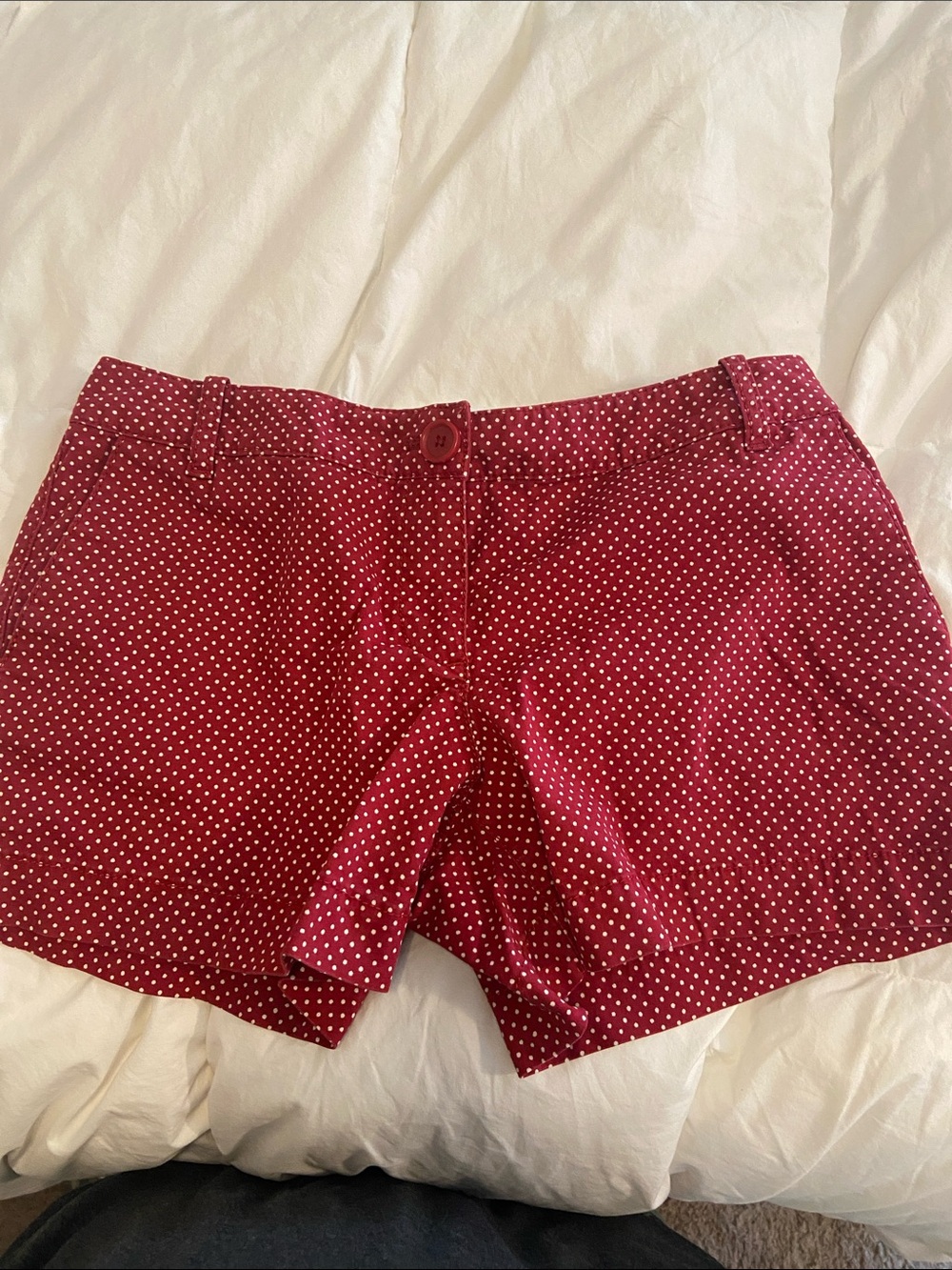 Red and White Polka Dot Shorts